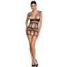 Passion - Femme Bs089 Bodystocking Noir Taille Unique